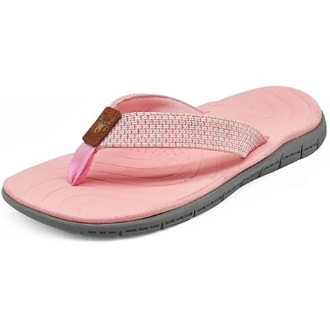 KuaiLu Women's Comfortable Leather Flip Flops Cover