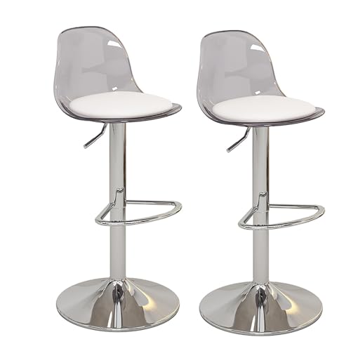 Tabourets de bar en acrylique et cuir design haut de gamme pour intérieur moderne