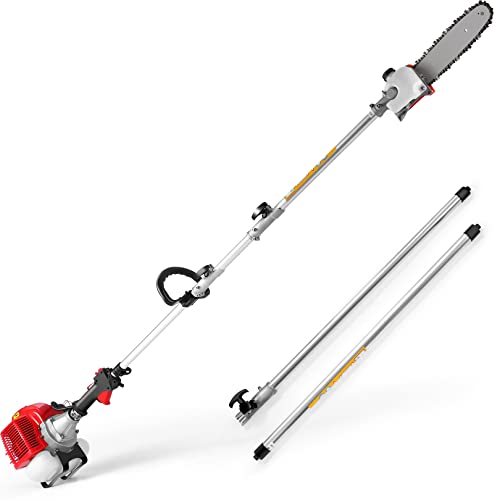 Pole Saws Gas Powered - 58Cc 2 Cycle 16 Foot Extendable Pole Saws For Tree Trimming Branch Cutting, Upgraded Gas Pole Saws 2023（Us Stocks) #TOP23