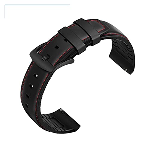 [ȓX] voh22mmVR[+U[2IN 1Xgbvt@bVYXgohtBbgpfit for Huawei Watch Pro/gt.NCbN[X(Black red black)