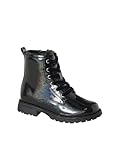 VERTBAUDET Boots vernies à lacets et zippées fille lot noir 25