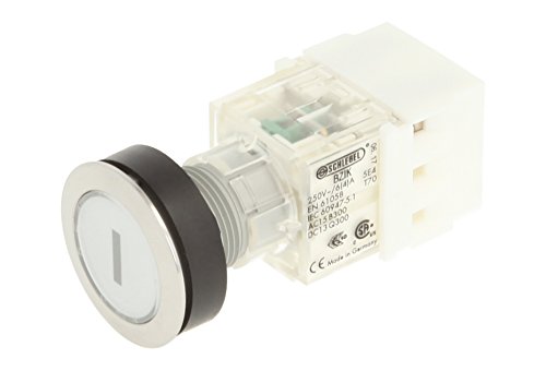 Schlegel 23.000.616 Push Button Stainless Steel, Clear Button Cap, Identification Plate I, Push Contact Sensor 1 N/O Contact