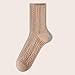 Mid Tube Socks for Women Winter Casual Comfortable Knitted Thermal Socks Fashion Solid Home Daily Warm Crew Sock