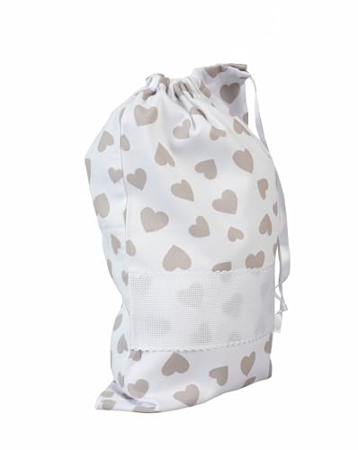 Filet, Kit Bag with Drawstring Closure for Embroidery Made of Piquet Cotton Printed Millerighe, 100% Made in Italy - Image 2