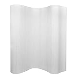 Größe: 250 x 165 cm (B x H) vidaXL Raumteiler Bambus Weiß 250x165cm Paravent Trennwand Spanische Wand