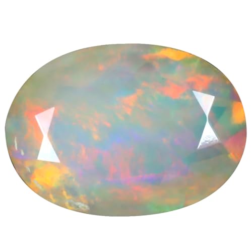Opale arc-en-ciel éthiopienne de 3.44 ct, le cadeau en pierre précieuse ovale idéal