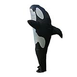 Birthday Gift Cos Play Party,Adults Inflatable Halloween Costumes Blow Up Killer Whale Costume for Halloween