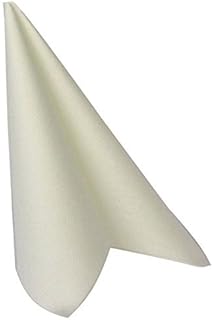 Pack of 50 Premium Quality Linen Feel Airlaid White Napkins - 40cm x 40cm