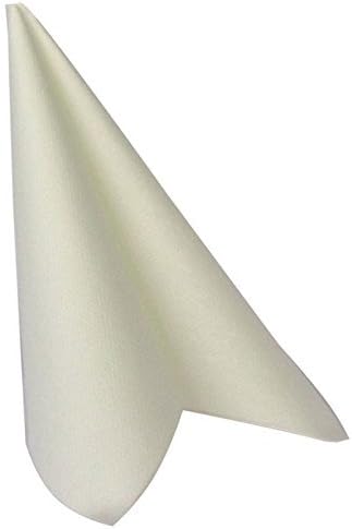 Pack of 50 Premium Quality Linen Feel Airlaid White Napkins - 40cm x 40cm
