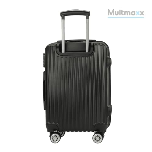 Mala de Viagem de Bordo 10Kg em ABS Rodinhas 360º Cadeado Integrado Multmaxx (Preto)