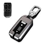 JanneChou Premium Aluminum Alloy Car Key Fob Case Cover Shell Fit for Rolls-Royce 3 Buttons with Metal Keychain Gray