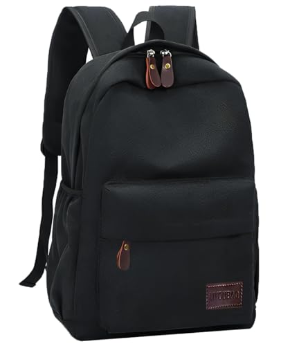 Mochila Masulina Feminina de Lona Viagens Acampamento com Espaço Interno Super Confortavel (Preto)