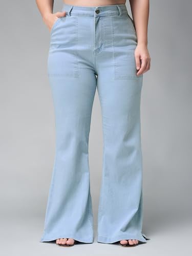 Image of Miss Chase A+ Women's Bootcut High Rise Regular-Length Stretchable Denim Shaping Jeans