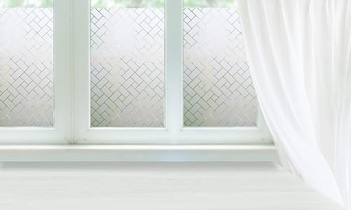 Image of WISDOM Window Glass Frosted Film Sticker for Home /Office Decorative Film 12x50 Rechtangle