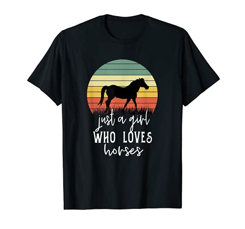 Just A Girl Who Loves Horse Equine Cowboy Rodeo Camiseta