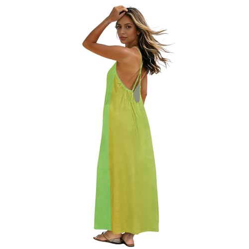 Robe d'été jaune et vert dégradé pour exprimer votre liberté sous le soleil