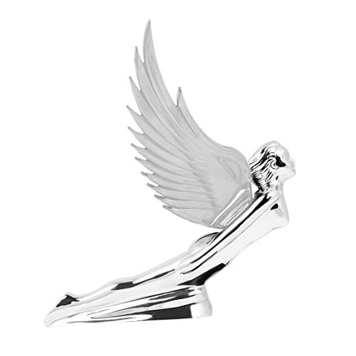 GG Grand General 48056 Clear 8 X 8 inches Chrome Flying Goddess Hood Ornament with Windriders by Grand General - Used condition - CA$168.58