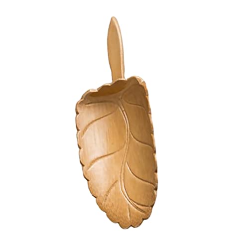HOLIDYOYO Handmade Tea Scoop Retro Leaf Design Tea Shovel for Easy Cleaning for Home Office