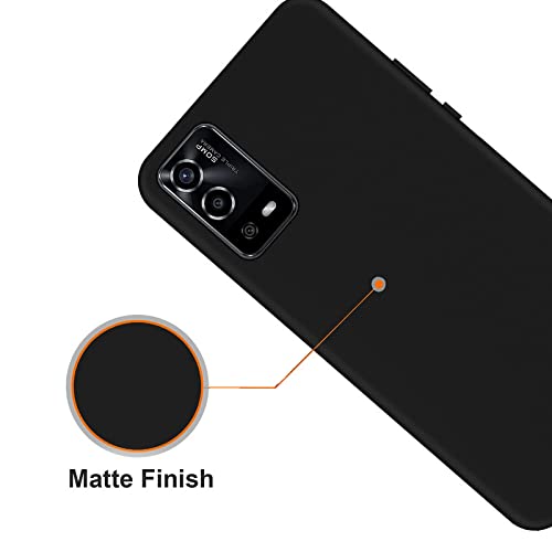 Image of HELLO ZONE Exclusive Matte Finish Soft Back Case Cover for Oppo A55 4G - Black