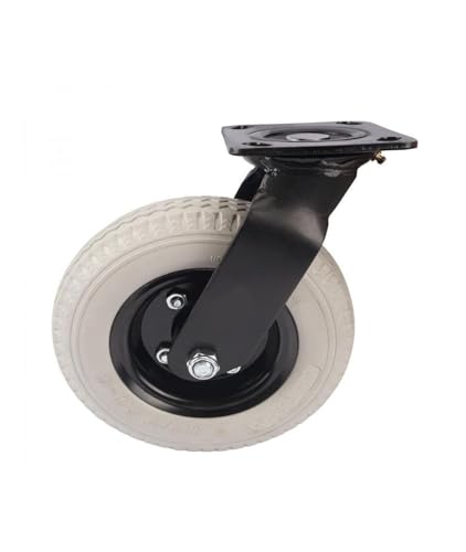 Roue en mousse de polyuréthane 8 pouces roulette caoutchouc solide robuste