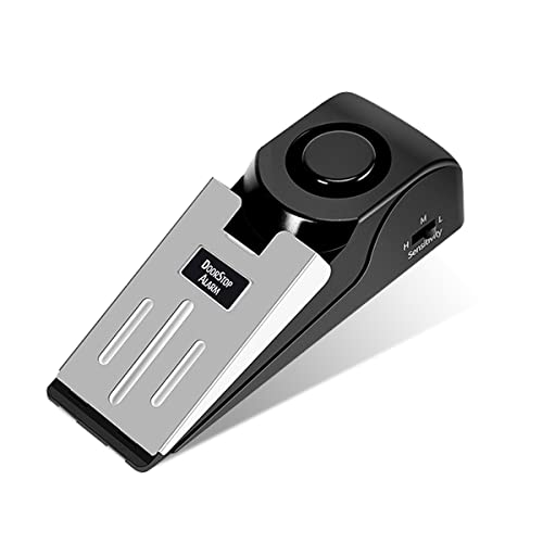 Butée de Porte Alarme, XiXiRan Alarme d'Arrêt de Porte en Forme de Cale, Alarme de Sécurité pour Butée de Porte, 2 En 1 Alarme de Butée de Porte, avec Sirène de 120 dB, pour Famille, Voyage