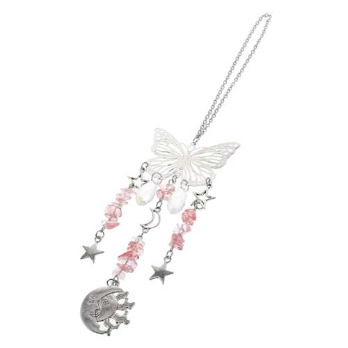 TOYANDONA Ornement Suspendu De Mobilier Éolien Forme De Lépidoptère Décoration De Jardin Métal Et Cristal Cloche à Vent Suspendue pour Balcon Ou Jardin
