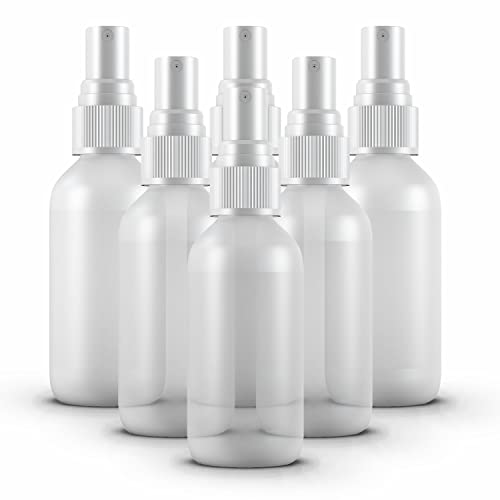Lang Horn 6 botellas de spray de plástico transparente de 100 ml, botella de spray vacía, botella de viaje recargable, botella de spray pequeña, mejor para cosméticos perfumes y líquidos Cover