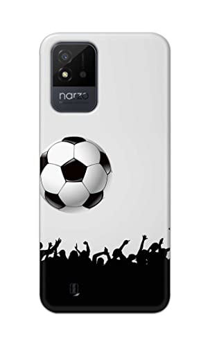 Image of Printed Hard Back Cover Case for Realme Narzo 50i Back Cover (Football Icon) -1302