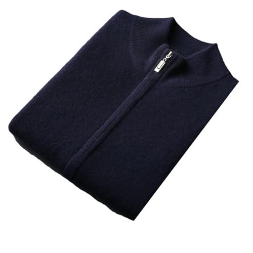 Mens Wool Vest Casual Knitted Men's Sleeveless Half High Neck Cardigan Sweater Vest