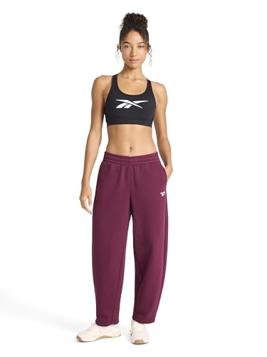 Reebok Women’s Barrel Pant, Standard Fit, 28” Inseam, Midweight Cotton-Poly Fabric, Black Cherry, Small - image 3