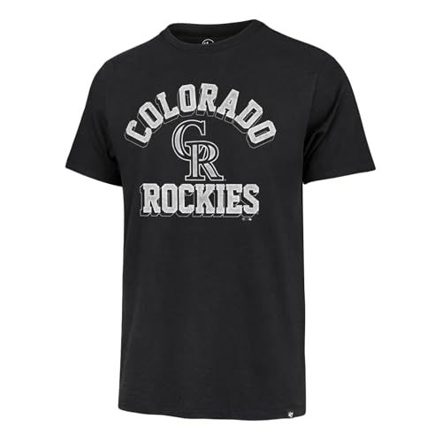 Image of 47 Men's MLB Unmatched Franklin Team Color Arched Wordmark Primary Logo Short Sleeve Baseball T-Shirt