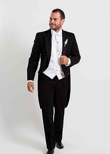 Men's Tailcoat Formal Slim Fit Suit Dinner Jacket Swallow-Tailed Coat Morning Suits Tail Coat Pants4