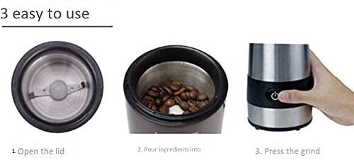 WGLL Molinillo de café eléctrico Molinillo de Especias - Amoladora de Cuchillas de Acero Inoxidable para Tuerca de… - Imagen 5