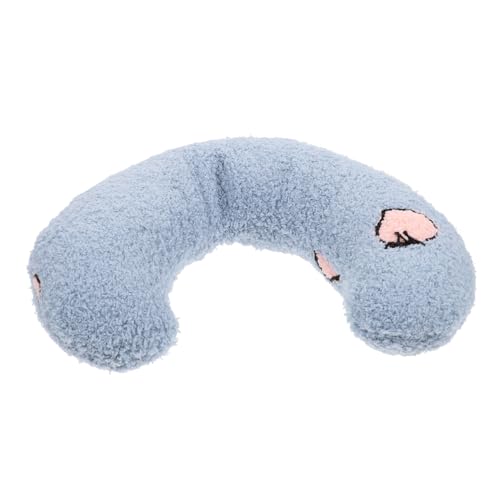 MINAOLULUS 猫犬用字型ネックプロテクション枕 快適な睡眠サポート 昼寝 座り寝対応 柔らかい素材で首を守る ペットの安眠枕