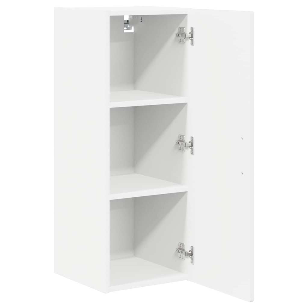 Lot de 2 armoires murales Porto - Blanc brillant - 30 x 31 x 80 cm - Étagère de cuisine pour rangement - Montage mural - Design moderne - En bois durable - Organiseur de cuisine polyvalent