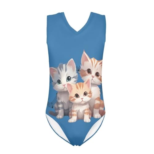 Image of Girls Swimsuit 3-14Y One Piece Swimwear Sleeveless Girls Bathing Suit