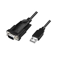 LogiLink AU0048A - Cavo adattatore USB 2.0 (tipo A) a seriale (RS232-9pin) per Win 11, lunghezza 1,5 m