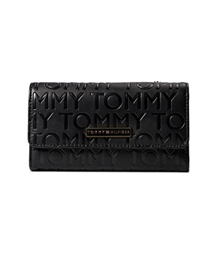 Tommy Hilfiger Irene II Continental Wallet Embossed Smooth PVC Black One Size