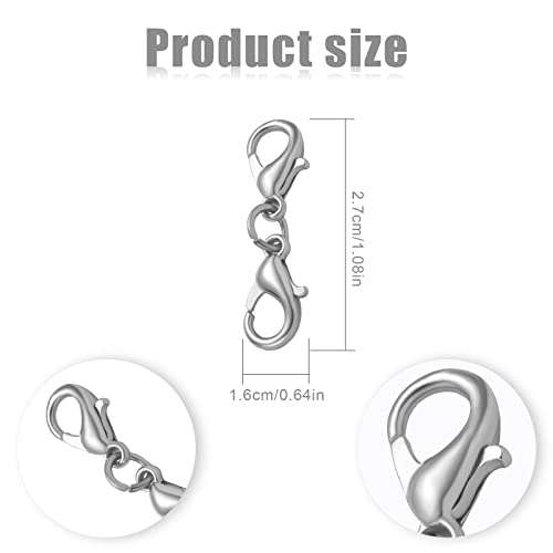 SAVITA 10pz Chiusura Moschettone Doppio, Acciaio