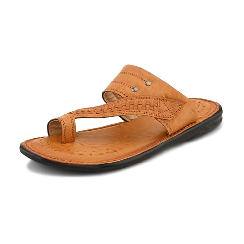 Image of Centrino Men's Slippers | Kolhapuri Style Chappals with Soft Cushioned Footbed | Comfortable & Durable | Traditional Yet Stylish Footwear for Men (9541)