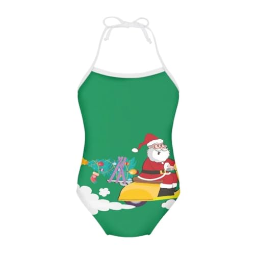 Image of Girl Funny Cute Beach Sport Halter One Piece Swimsuit Bathing Suit for 3-10 Year