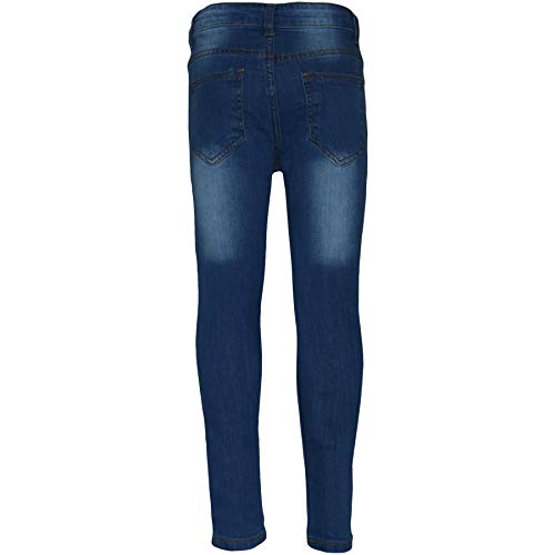 Boys Stretchy Jeans Kids Ripped - Boys Jeans Ripped Mid Blue 13-143