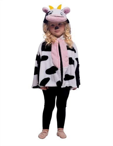 Rubies Disfraz Capa Súper Vaquita para niñas y niños, Capa con Capucha de Vaca, Oficial Carnaval, Cumpleaños, Fiestas, Halloween, Navidad