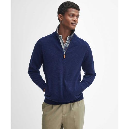 Barbour Men's Talder Half-Zip Jumper, Classic Navy2