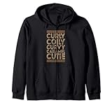 nero storia mese camicia riccia coily curvy caramel cutie felpa con cappuccio