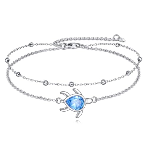 Image of TIGER RIDER Dragonfly Anklet Sterling Silver Dragonfly Gifts Jewelry for Women with Crystal Birthday Anniversary