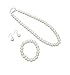 tenghong2021 Fashion Classic Faux Pearl Jewelry Set Necklace Bracelet Earrings for Women Best Gift