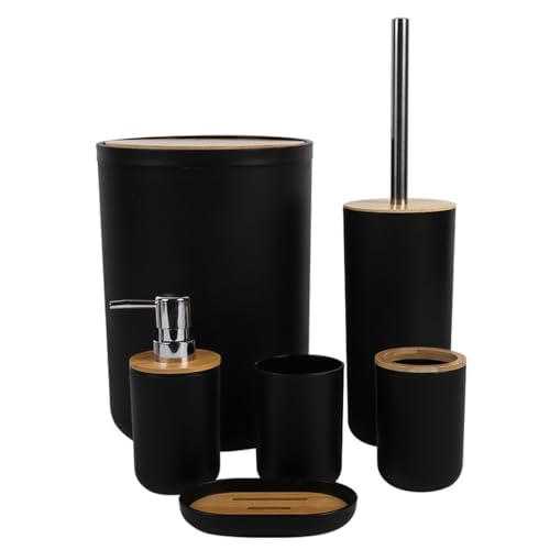 Bathroom Toiletries Six-piece Storage Kit Trash Can Soap Dish Toothbrush Holder