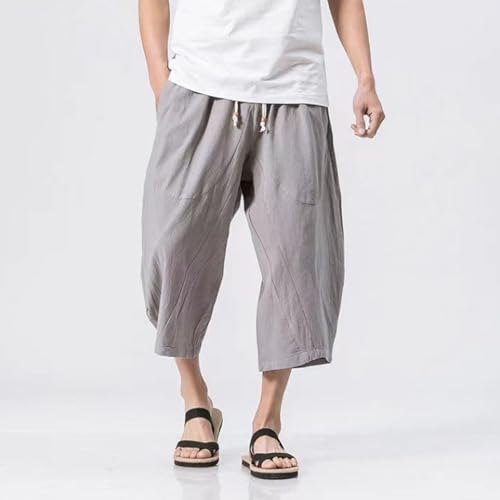 Pantalón Capri Baggy de Lino para Hombre con Bolsillos miniatura 6
