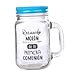 DISOK Jarra Cristal con Caña Recuerdo Molón Color Azul - Jarras con Frases, Tazas Originales para Detalles, Recuerdos y Regalos de Comuniones (Precio unitario) (Azul)
